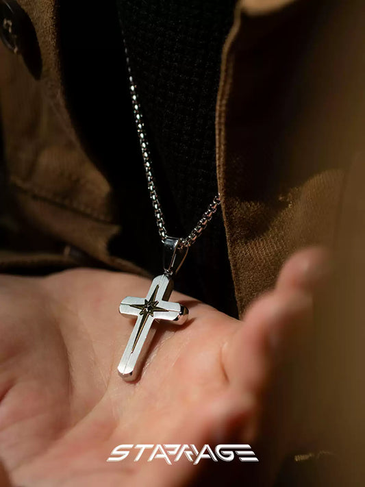 STRRY AGE Series · Octagram Cross Men’s Necklace