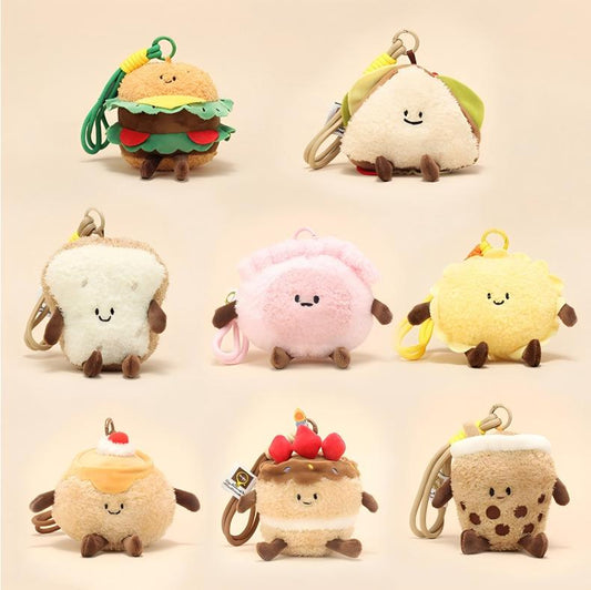 Cute & Playful Style JELL Cute Birthday Cake & Burger Plush Charm