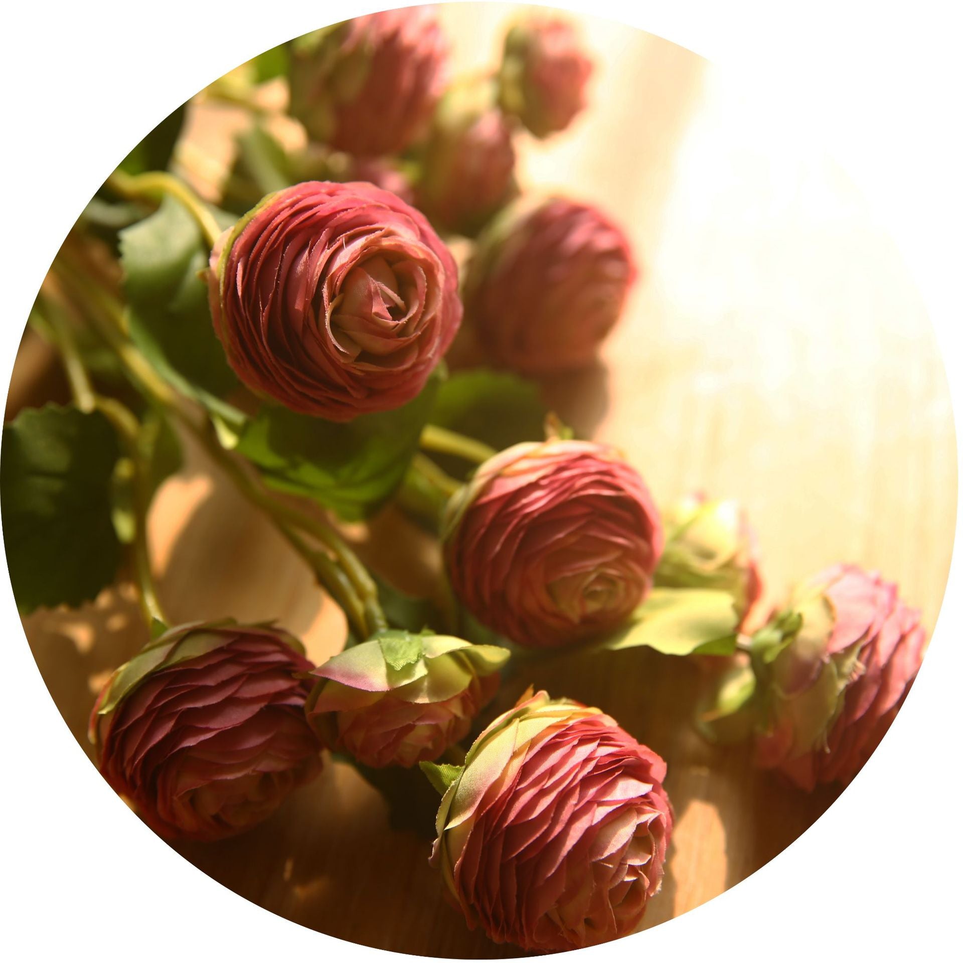 Artificial 3-Head Lotus Flower – Handmade Silk Floral Stem