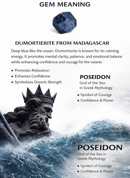 TIMORY Dumortierite Bracelet for Men | Time Capsule Minimalist Luxury Jewelry