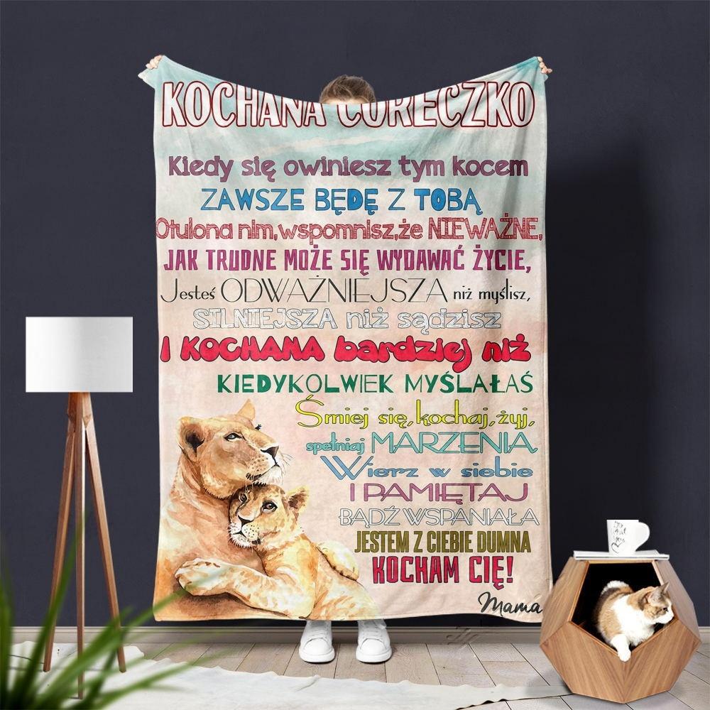 Flannel Printed Throw Blanket – “Letters of Love” Cozy Fleece Blanket