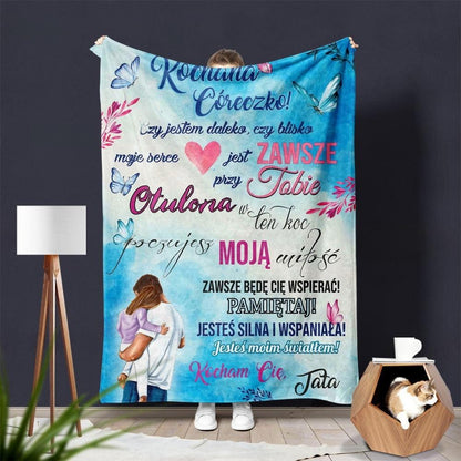 Flannel Printed Throw Blanket – “Letters of Love” Cozy Fleece Blanket