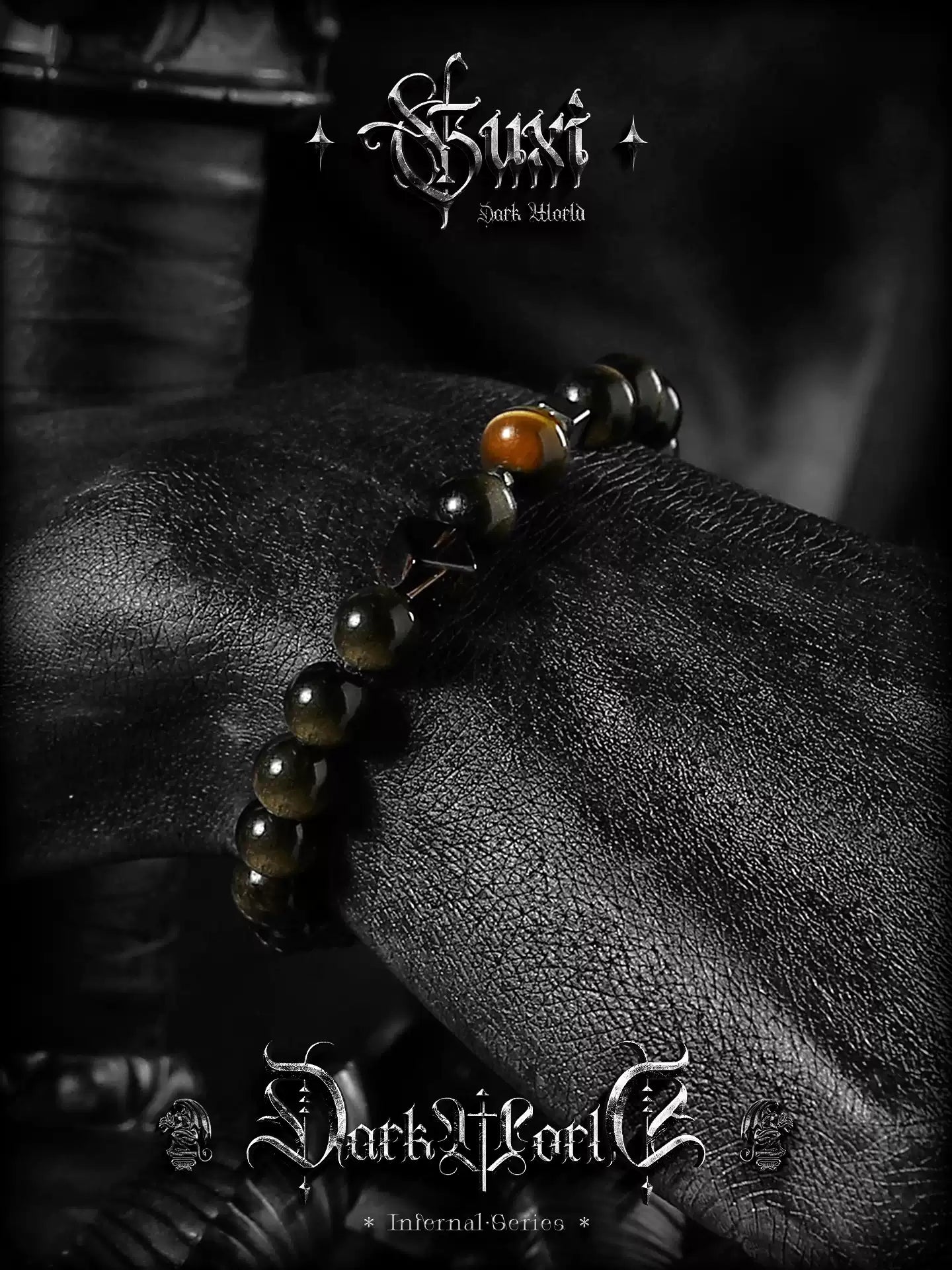 GUXI 【ZHAO】 Golden Obsidian Bracelet for Men  Minimal Power · Premium Presence