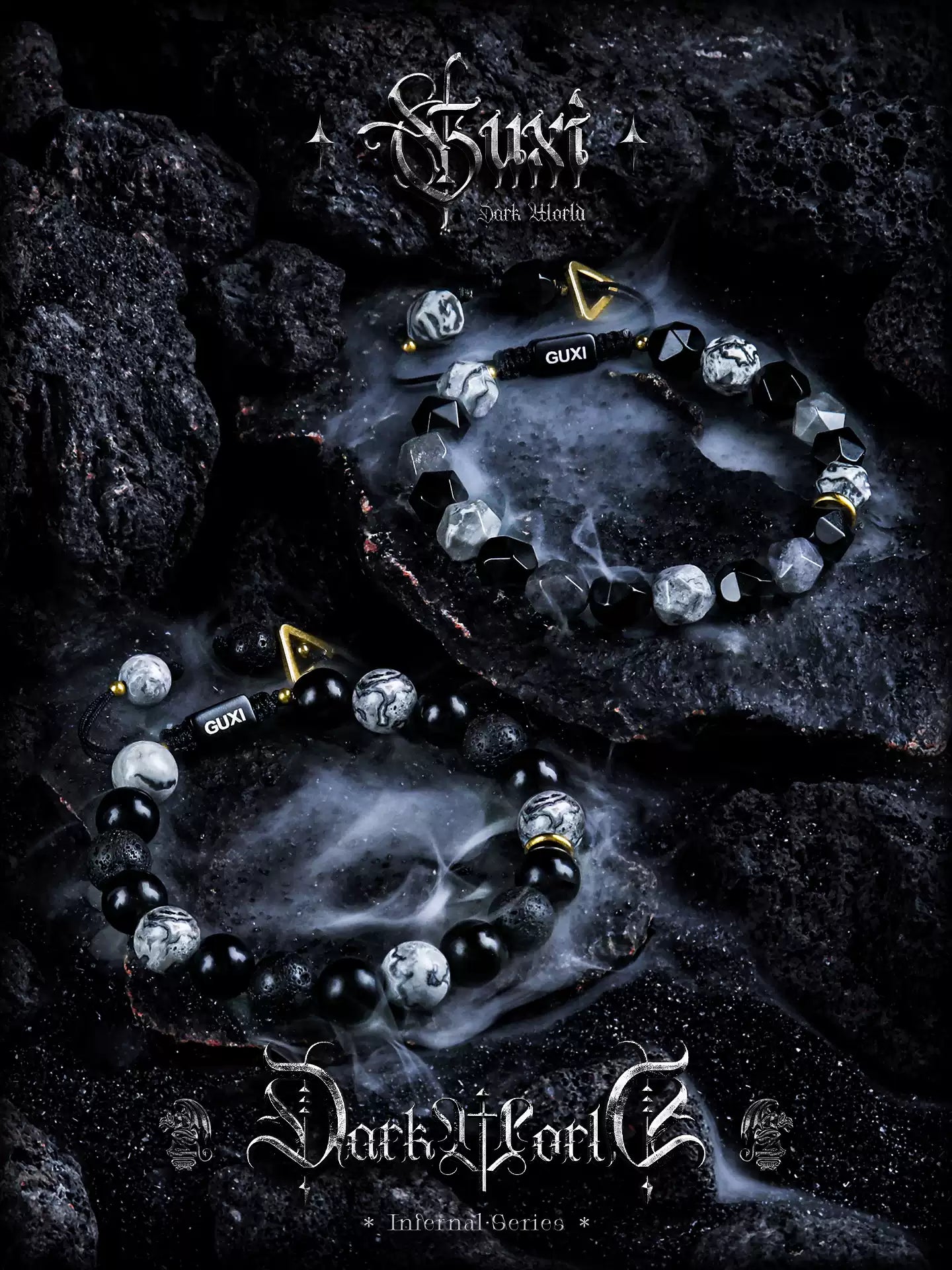 GUXI Series · Cold Night Obsidian Bracelet