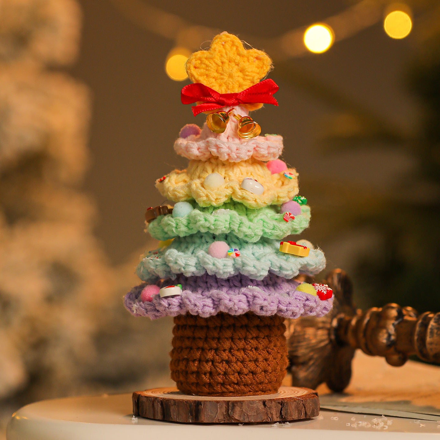 Handmade Yarn Christmas Tree – Crochet Holiday Decoration Gift
