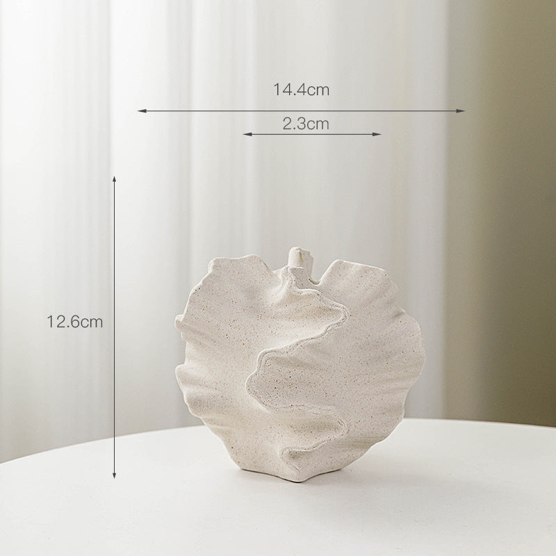 Illusion” Matte White Ceramic Vase – Handmade Minimalist Art