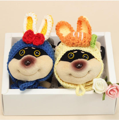 Bee Dog Plush Keychain – Cute Puppy Bag Charm