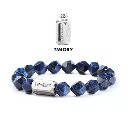 TIMORY Dumortierite Bracelet for Men | Time Capsule Minimalist Luxury Jewelry