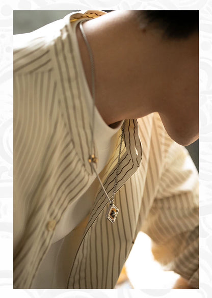 STRRY AGE Series · Tiger’s Eye Octagram Pendant Necklace