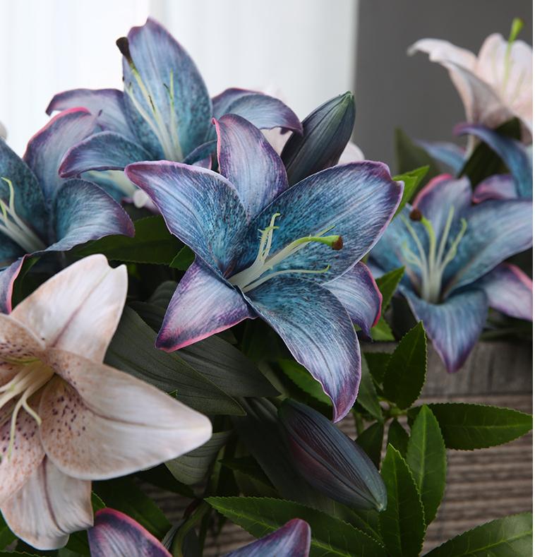 Artificial Autumn Lily – Handmade Silk Floral Stem