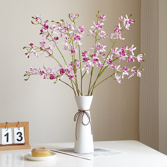 Artificial 3-Fork Butterfly Orchid – Handmade Silk Flower Stem