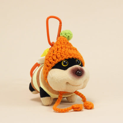 Bee Dog Plush Keychain – Cute Puppy Bag Charm