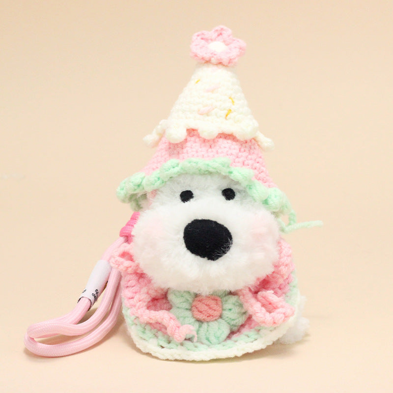 Dopamine Westie Plush Keychain – Cute West Highland Terrier Bag Charm