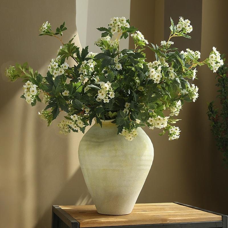 Artificial Snowball Flower – Handmade Silk Floral Stem
