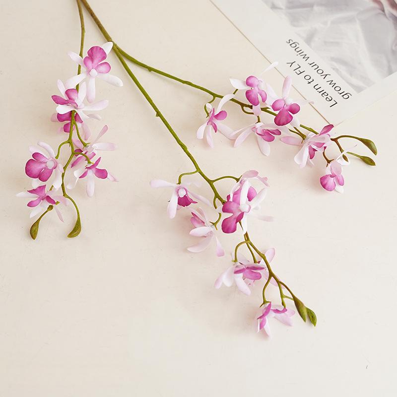 Artificial 3-Fork Butterfly Orchid – Handmade Silk Flower Stem