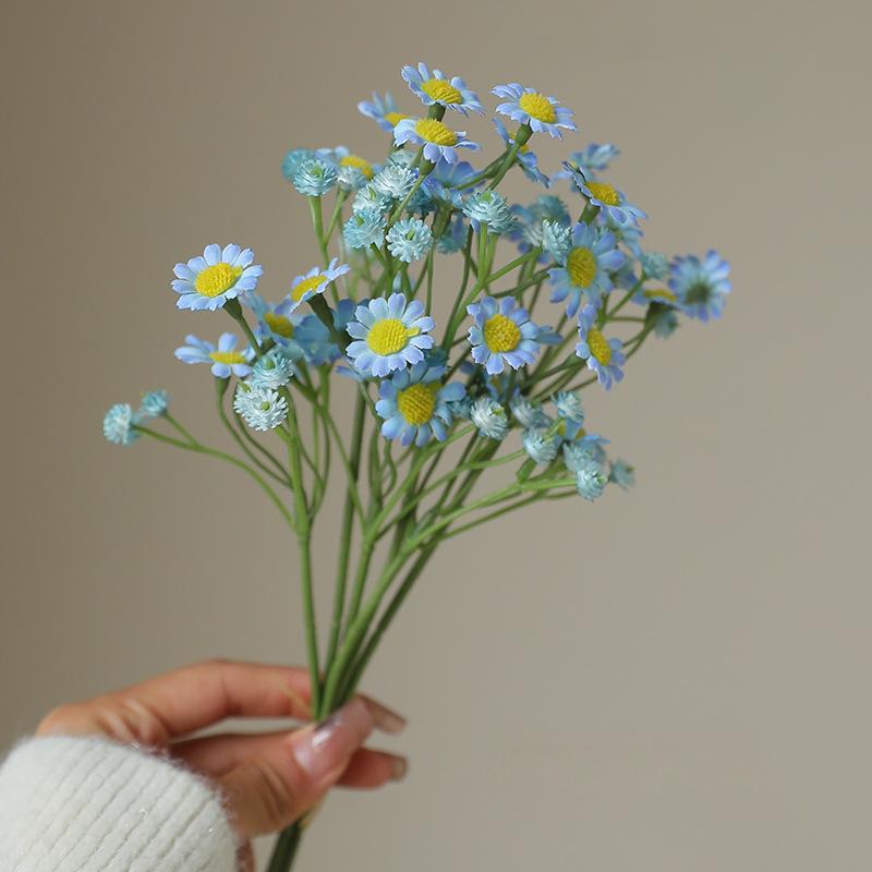 Artificial 3-Branch Baby’s Breath & Mini Daisy Bouquet – Handmade Silk Flowers