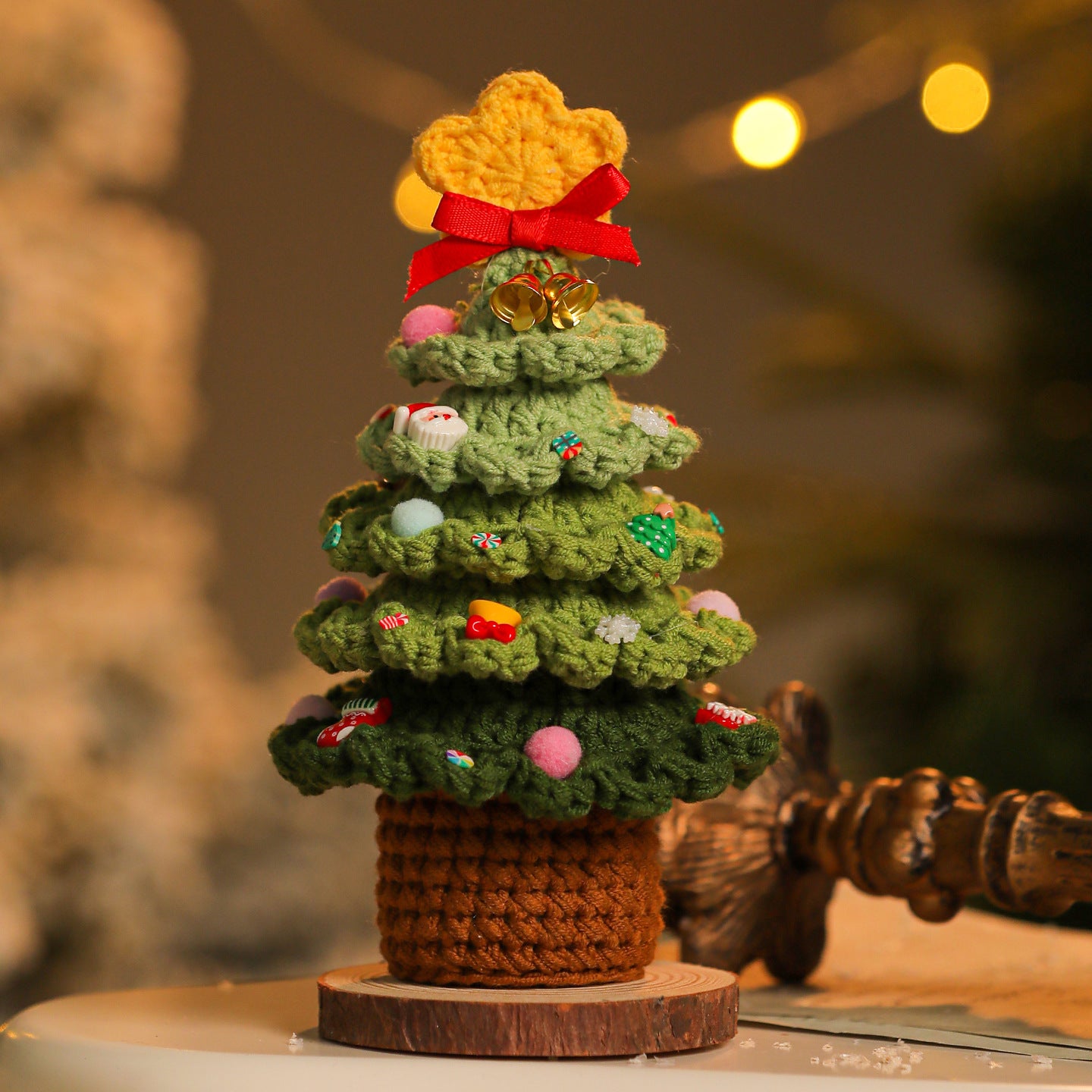 Handmade Yarn Christmas Tree – Crochet Holiday Decoration Gift