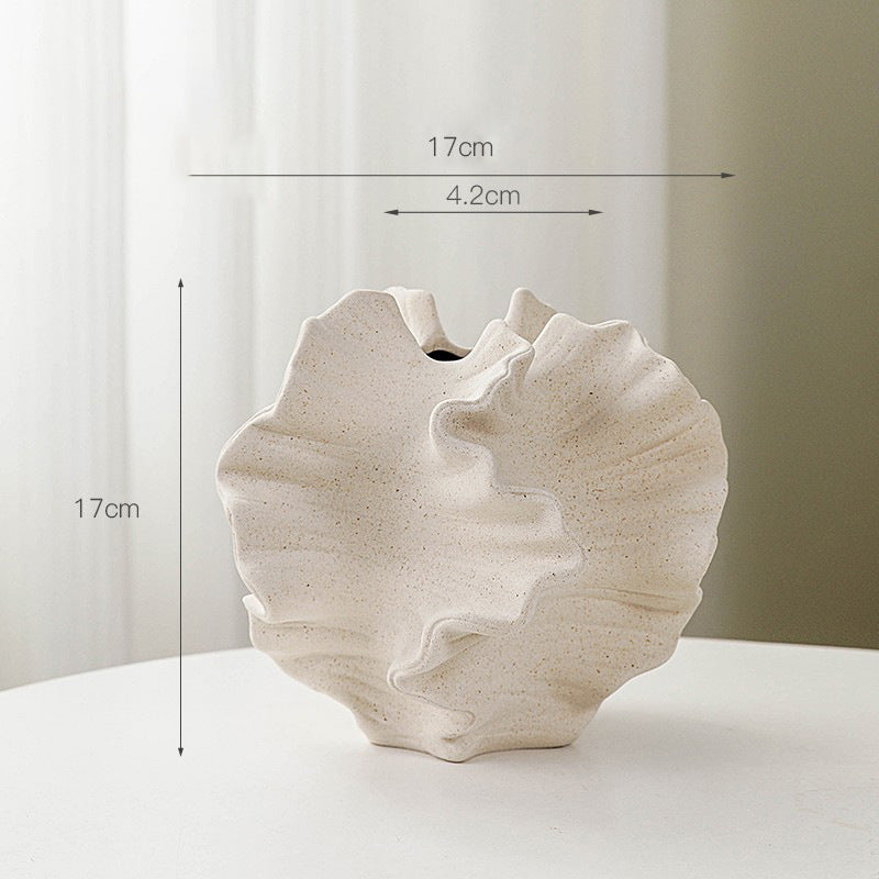 Illusion” Matte White Ceramic Vase – Handmade Minimalist Art