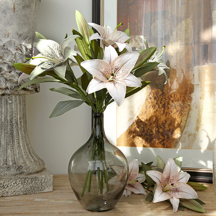 Artificial Autumn Lily – Handmade Silk Floral Stem