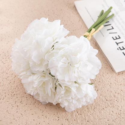 Artificial “Heavenly Fragrance” Hydrangea Peony Bouquet – Handmade Silk Flowers