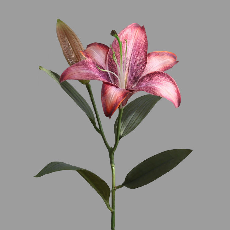 Artificial Autumn Lily – Handmade Silk Floral Stem