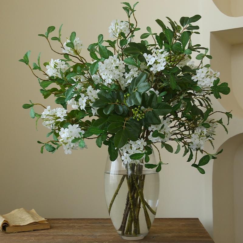 Artificial Blue Mist Flower – Handmade Silk Floral Stem
