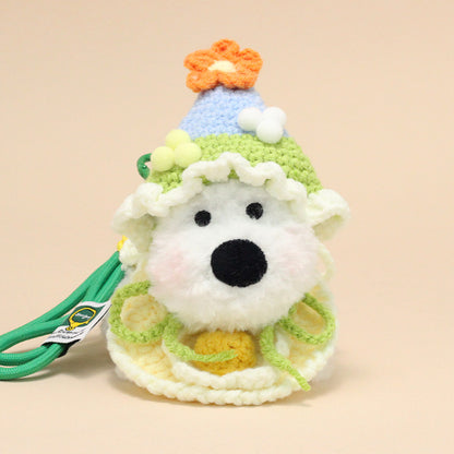 Dopamine Westie Plush Keychain – Cute West Highland Terrier Bag Charm