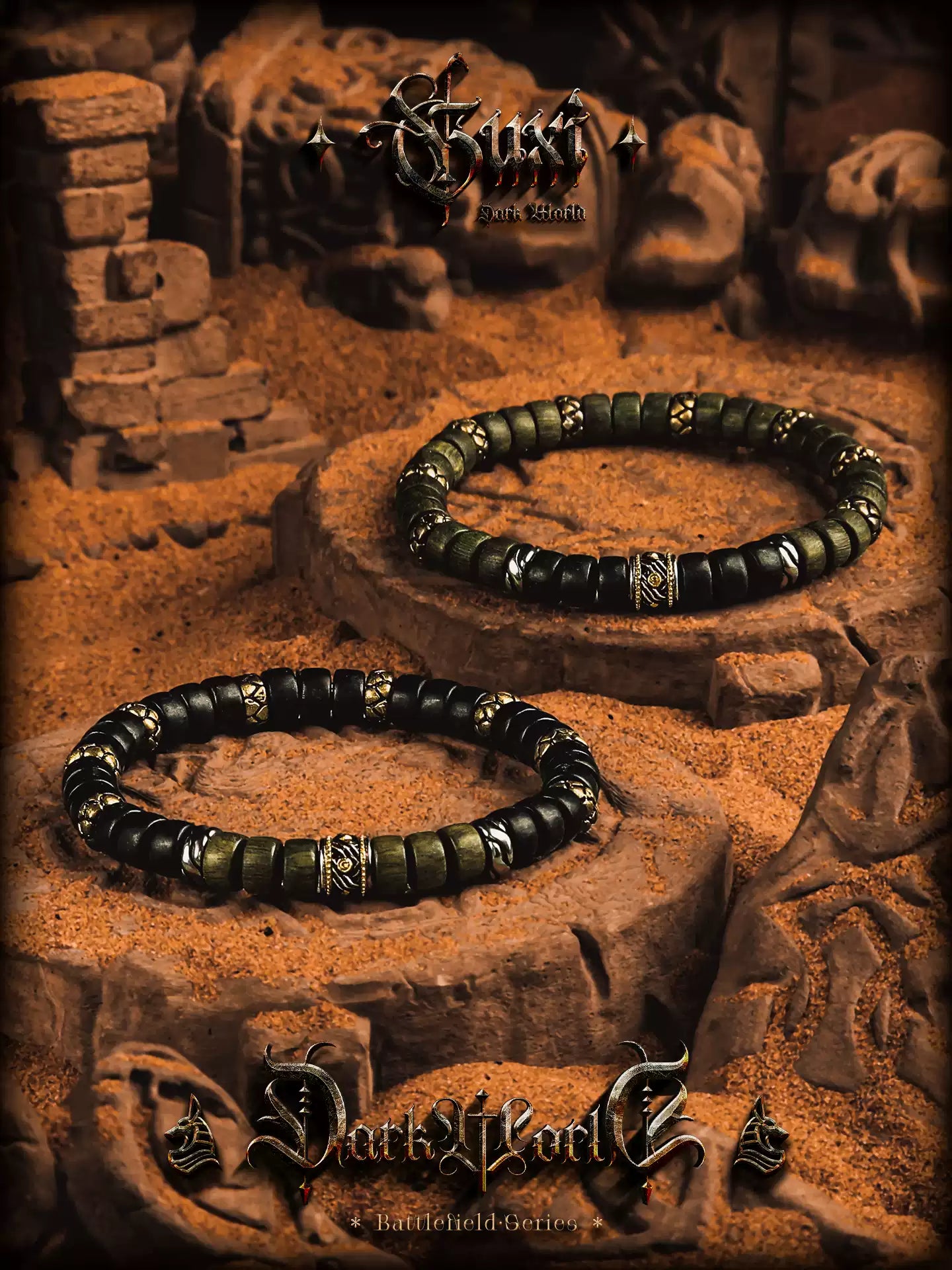 GUXI Series · Fallen Shadow Sandalwood Bracelet