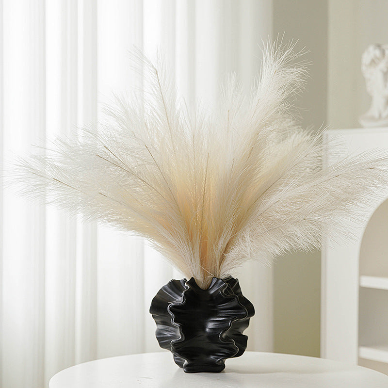 Illusion” Matte White Ceramic Vase – Handmade Minimalist Art