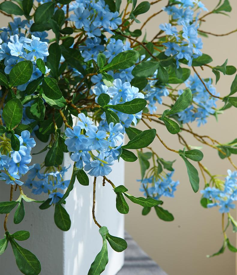 Artificial Blue Mist Flower – Handmade Silk Floral Stem