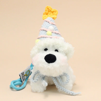 Dopamine Westie Plush Keychain – Cute West Highland Terrier Bag Charm