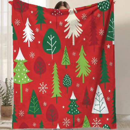Christmas Flannel Blanket – Warm, Thickened Holiday Throw for Cozy Winter Décor