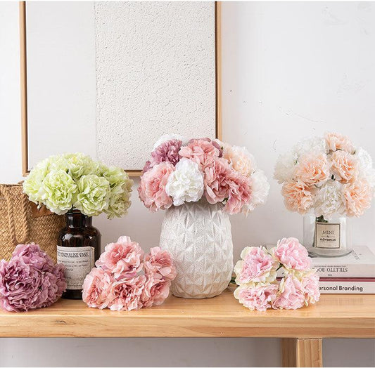 Artificial “Heavenly Fragrance” Hydrangea Peony Bouquet – Handmade Silk Flowers