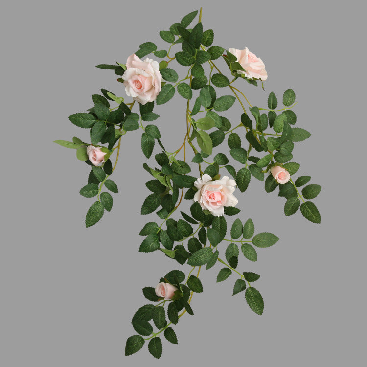 Artificial Climbing Rose Vine – Handmade Silk Flower Wall Hanging