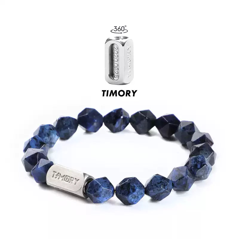 TIMORY Dumortierite Bracelet for Men | Time Capsule Minimalist Luxury Jewelry