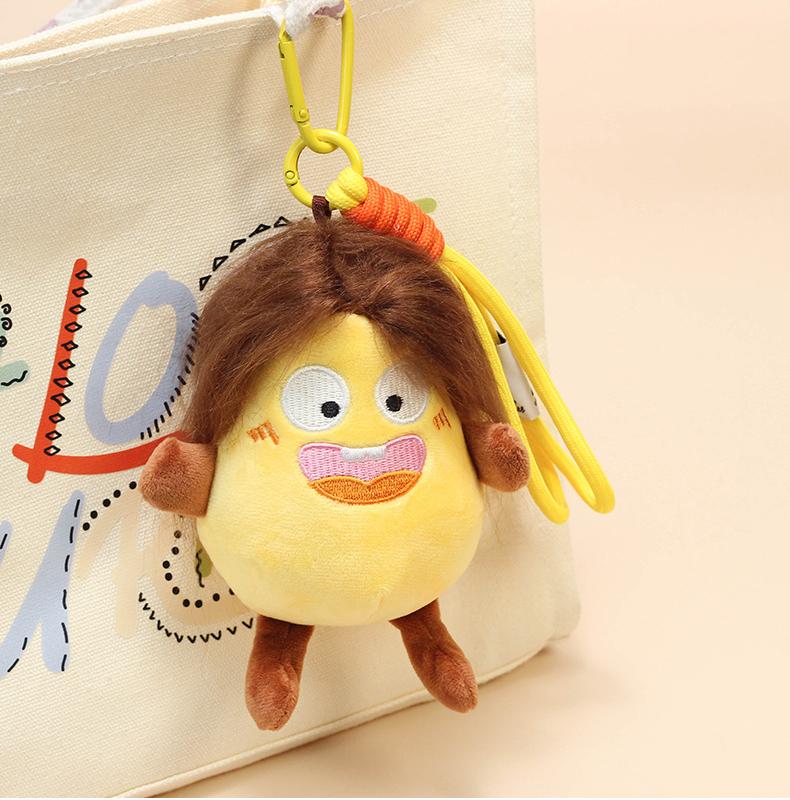 Funny Fruit Plush Keychain – Red Apple & Pear Plush Doll Bag Charm