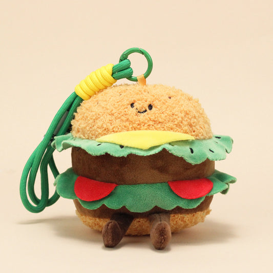 Cute & Playful Style  JELL Cute Birthday Cake & Burger Plush Charm
