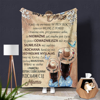 Flannel Printed Throw Blanket – “Letters of Love” Cozy Fleece Blanket