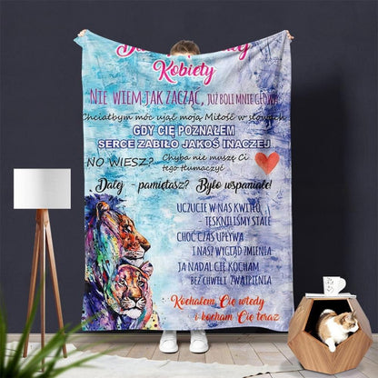 Flannel Printed Throw Blanket – “Letters of Love” Cozy Fleece Blanket