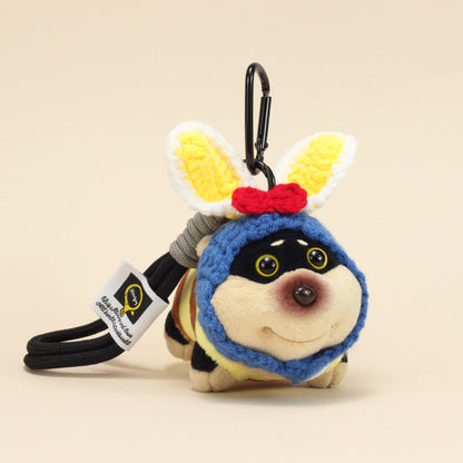 Bee Dog Plush Keychain – Cute Puppy Bag Charm