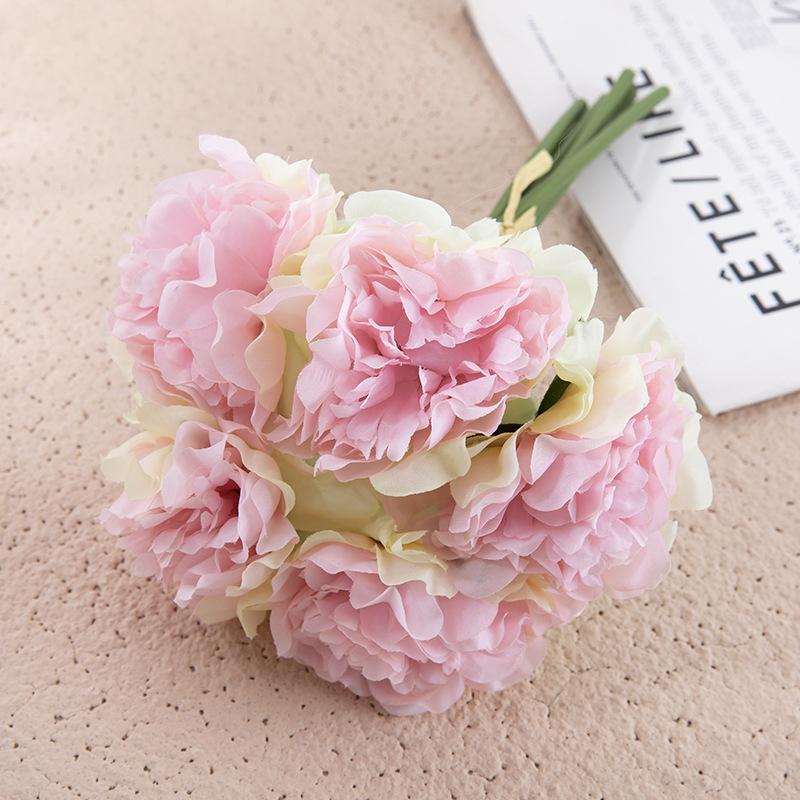 Artificial “Heavenly Fragrance” Hydrangea Peony Bouquet – Handmade Silk Flowers