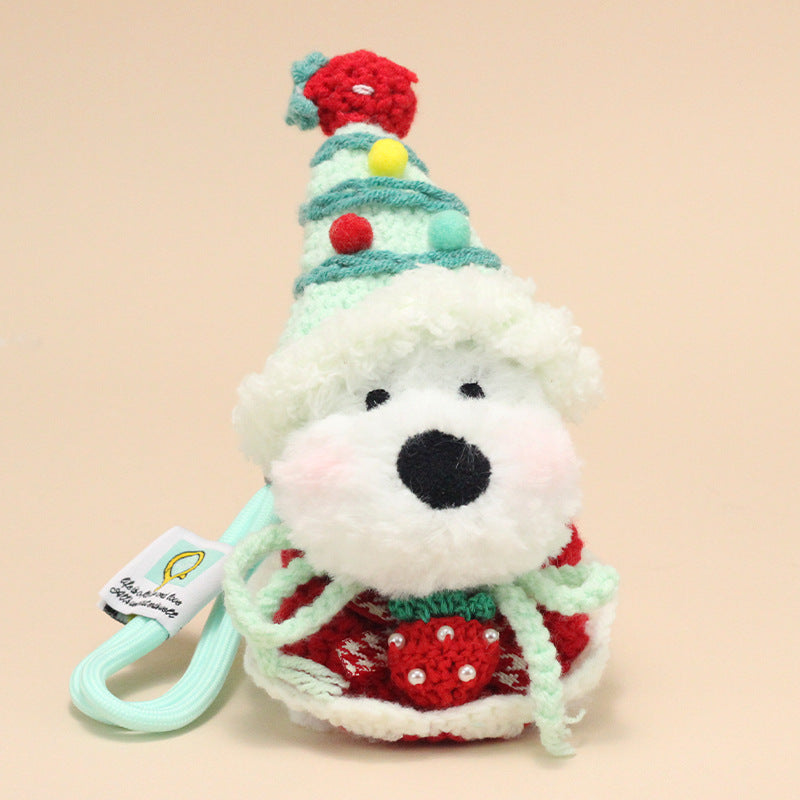 Dopamine Westie Plush Keychain – Cute West Highland Terrier Bag Charm