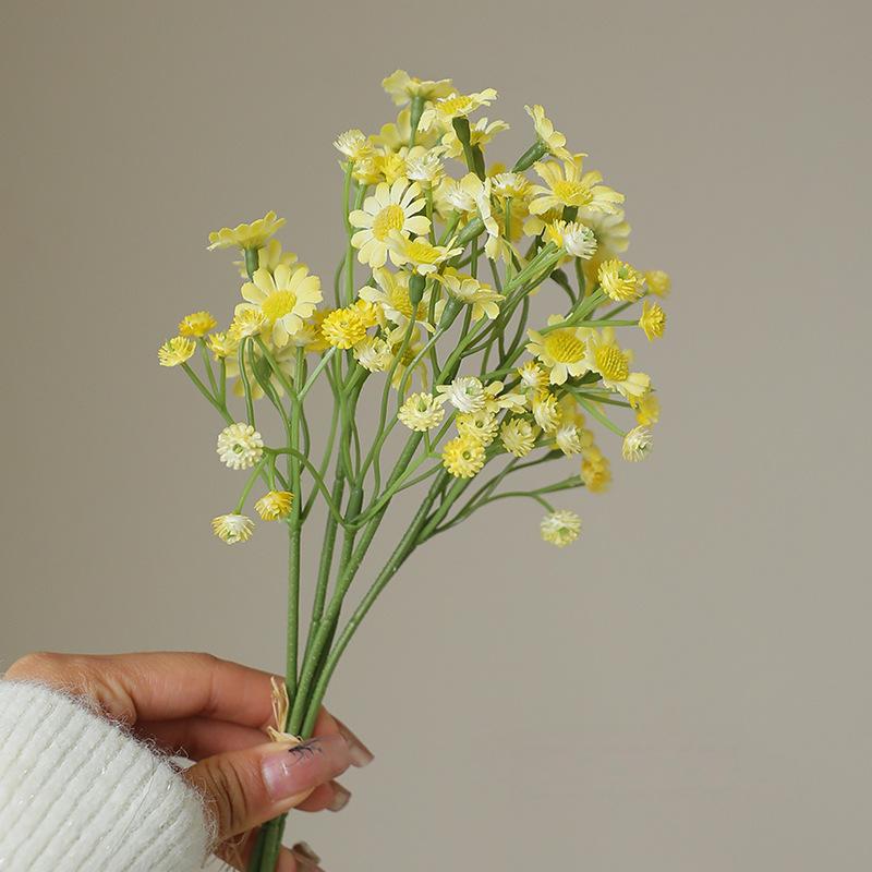 Artificial 3-Branch Baby’s Breath & Mini Daisy Bouquet – Handmade Silk Flowers