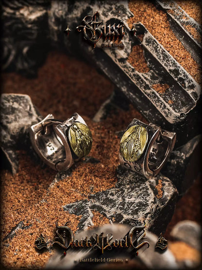 GUXI Series · Dustbound Vintage Silver Hoop Earring