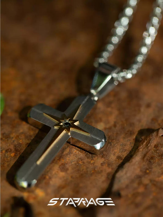 STRRY AGE Series · Octagram Cross Men’s Necklace