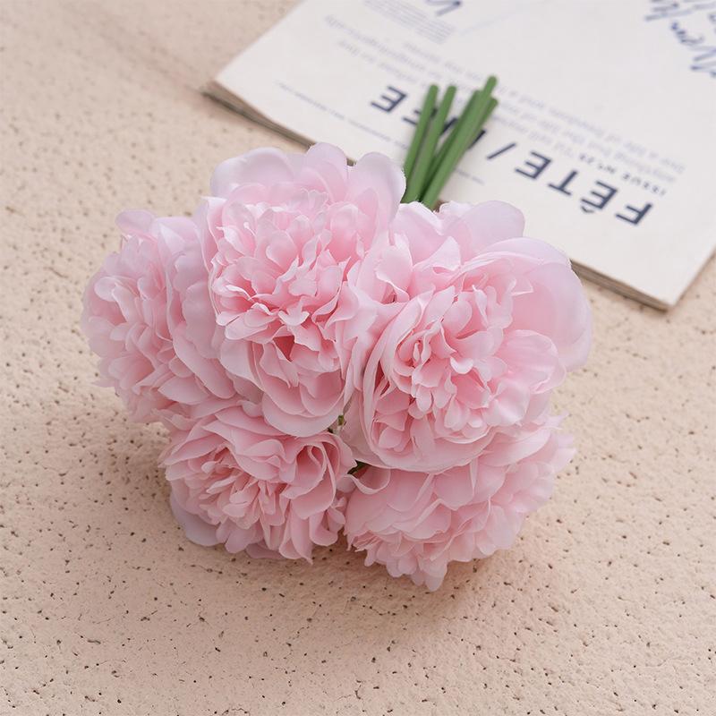 Artificial “Heavenly Fragrance” Hydrangea Peony Bouquet – Handmade Silk Flowers