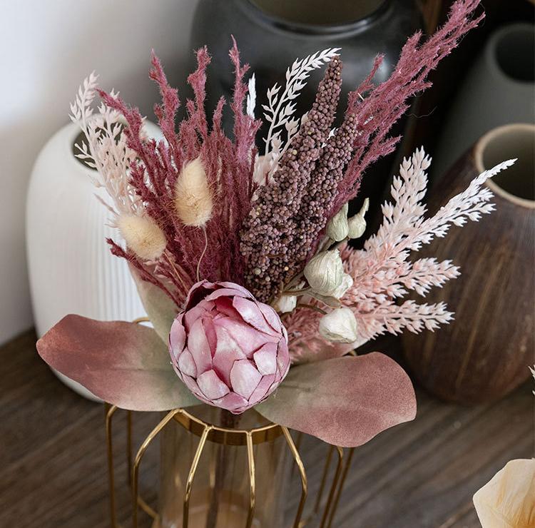 Artificial King Protea Bouquet – “Joyful Elegance” Handmade Silk Arrangement