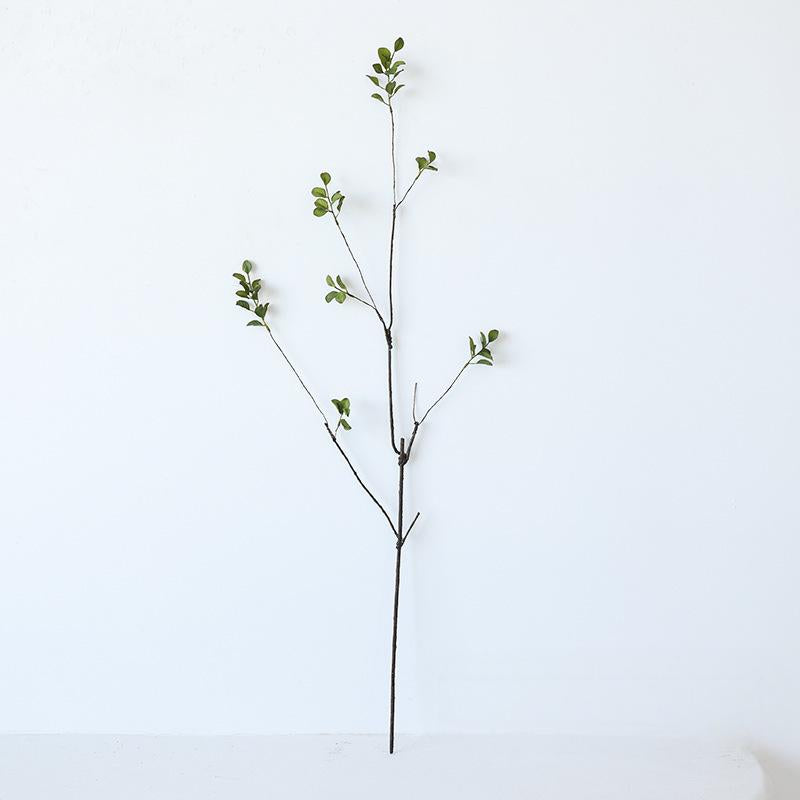 Artificial Autumn Branch – 3-Fork Short Stem with Fall Leaves