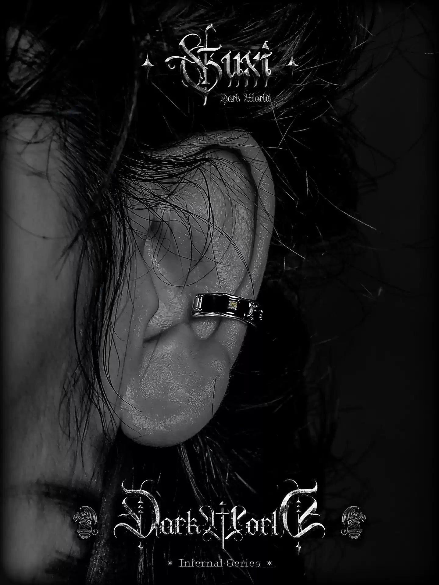 GUXI Series · Light & Night S925 Silver Ear Cuff