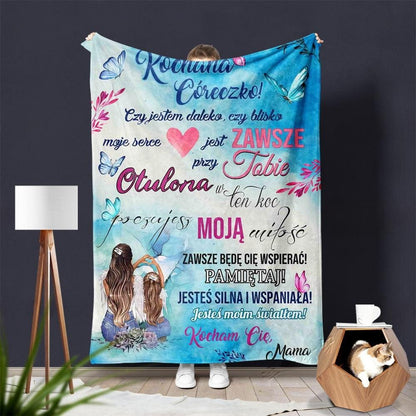 Flannel Printed Throw Blanket – “Letters of Love” Cozy Fleece Blanket